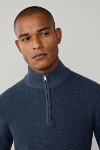 PULÓVER HACKETT LONDON HONEYCOMB STITCH HZIP - Kép 5