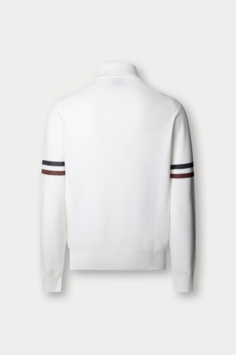 Sveter Hackett London Hs Ski Knit Hzip Optic White