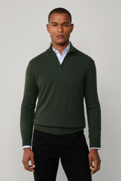 PULÓVER HACKETT LONDON MERINO CASH MIX HZIP - Kép 1