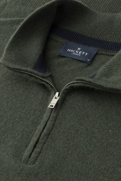 PULÓVER HACKETT LONDON MERINO CASH MIX HZIP - Kép 8