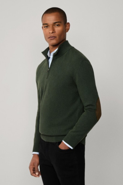 PULÓVER HACKETT LONDON MERINO CASH MIX HZIP - Kép 4