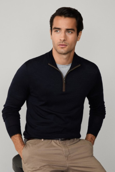 PULÓVER HACKETT LONDON MERINO SILK HZIP - Kép 8