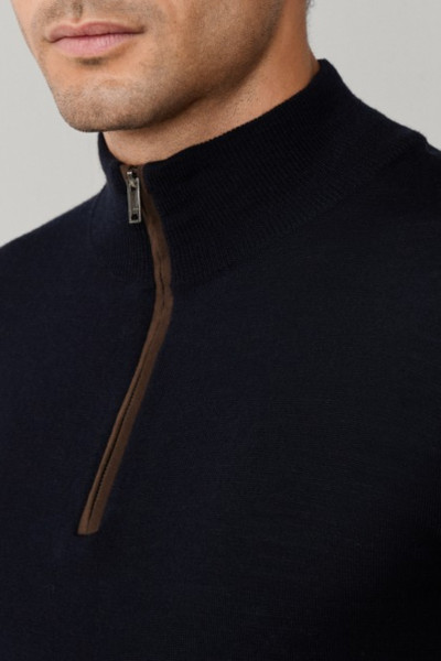 PULÓVER HACKETT LONDON MERINO SILK HZIP - Kép 2
