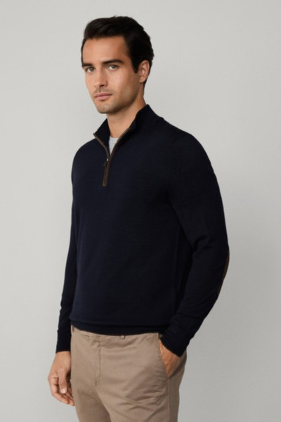 PULÓVER HACKETT LONDON MERINO SILK HZIP - Kép 7