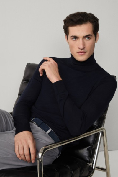 PULÓVER HACKETT LONDON MERINO SILK ROLL NECK - Kép 5