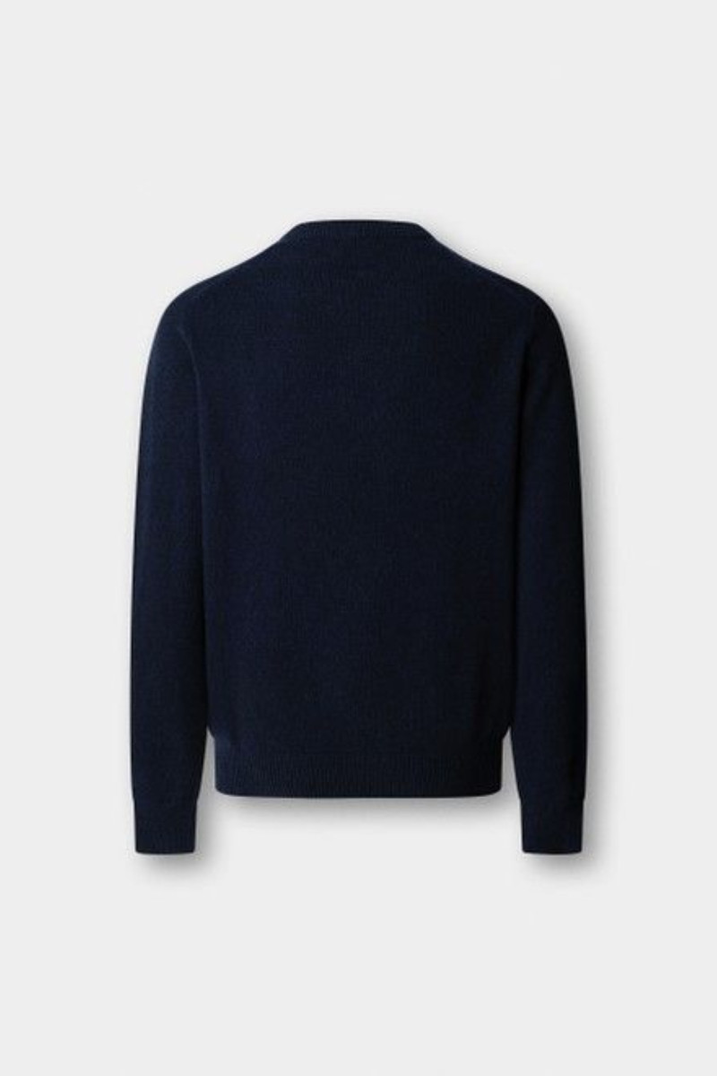 Sveter Hackett London Lambswool Crew Midnight Blue