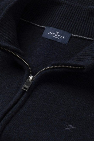 PULÓVER HACKETT LONDON LAMBSWOOL FZIP - Kép 8