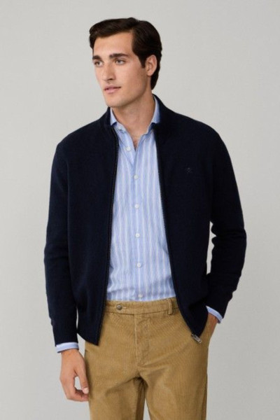 PULÓVER HACKETT LONDON LAMBSWOOL FZIP - Kép 5