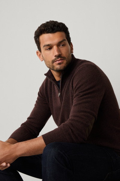 PULÓVER HACKETT LONDON LAMBSWOOL HZIP - Kép 6