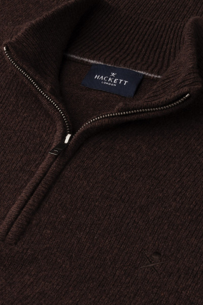 PULÓVER HACKETT LONDON LAMBSWOOL HZIP - Kép 9