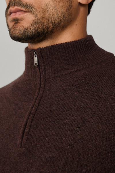 PULÓVER HACKETT LONDON LAMBSWOOL HZIP - Kép 2