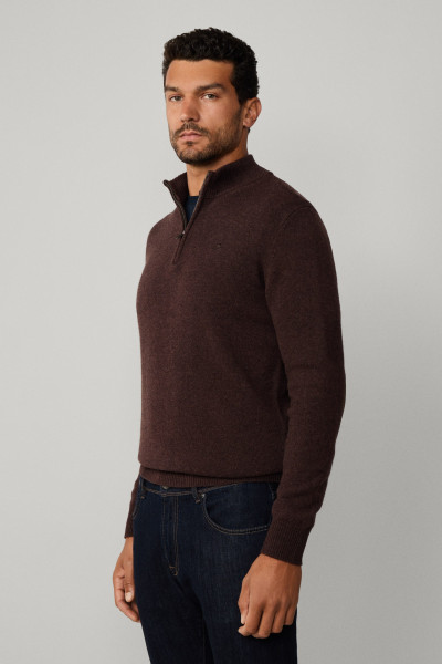 PULÓVER HACKETT LONDON LAMBSWOOL HZIP - Kép 3