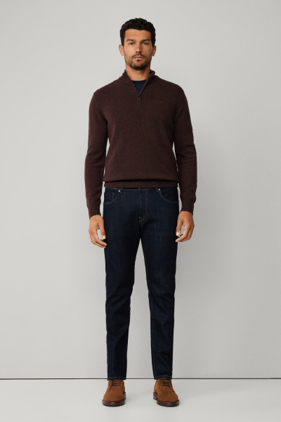 PULÓVER HACKETT LONDON LAMBSWOOL HZIP - Kép 4