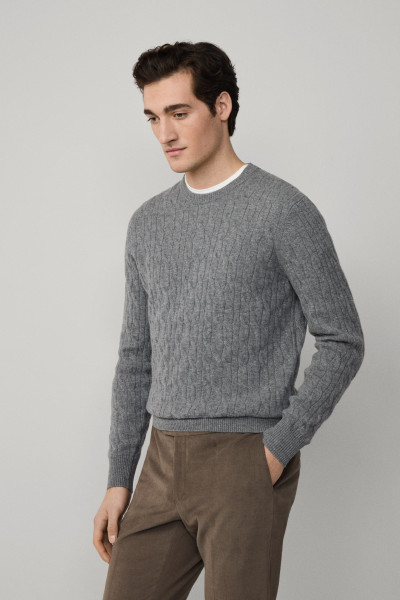 PULÓVER HACKETT LONDON LW CABLE CREW - Kép 5