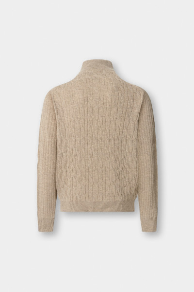 PULÓVER HACKETT LONDON LAMBSWOOL CABLE HZIP - Kép 8