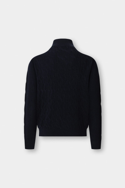 PULÓVER HACKETT LONDON LAMBSWOOL CABLE HZIP - Kép 8