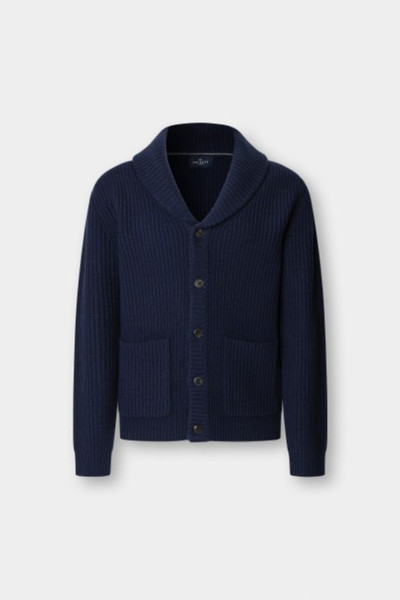 SVETR HACKETT LONDON RIB SHAWL CARDI - Fotografie č. 1