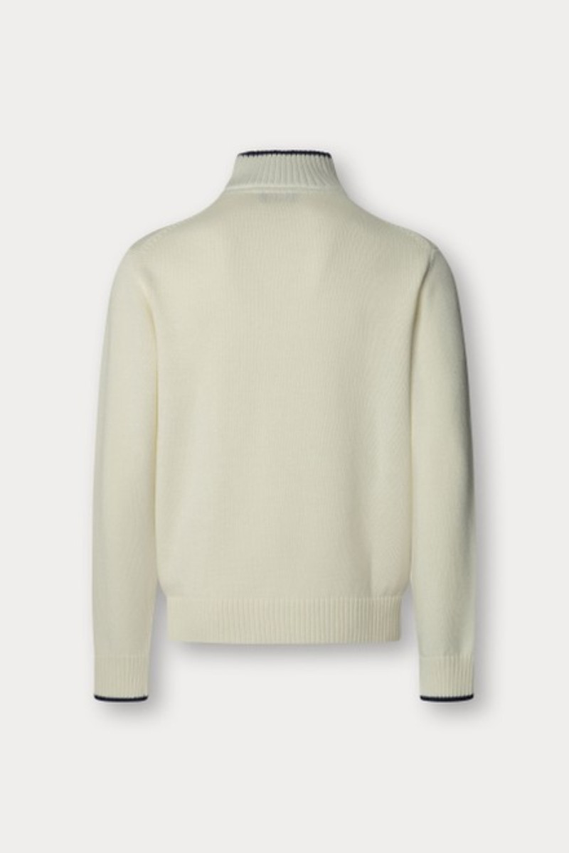 Sveter Hackett London Heritage Winter Hzip Off White
