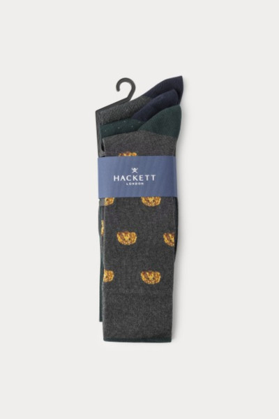 PONOŽKY HACKETT LONDON HARRY ALLOVER SOCKS 3P - Fotografie č. 2