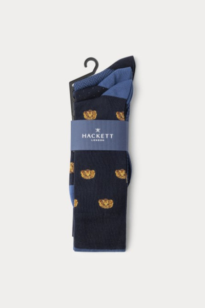 ZOKNI HACKETT LONDON HARRY ALLOVER SOCKS 3P - Kép 2