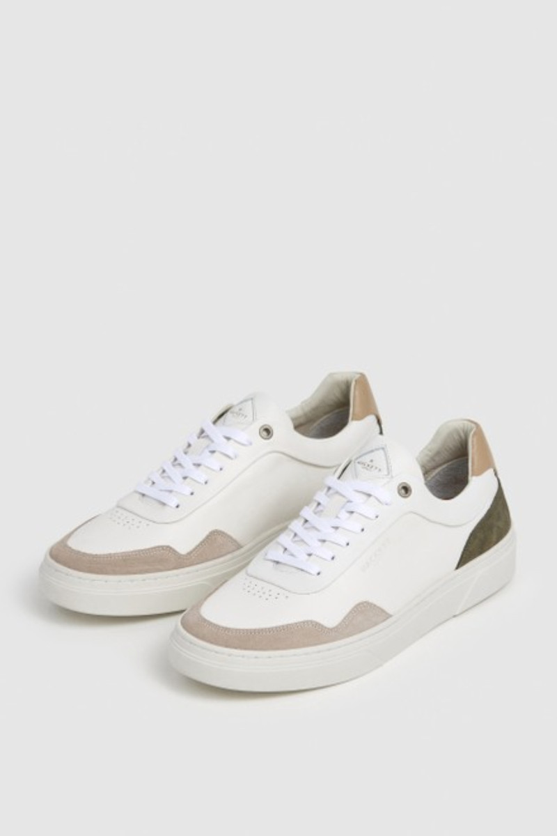 Tenisky Hackett London Hackney Delta Caramel Beige