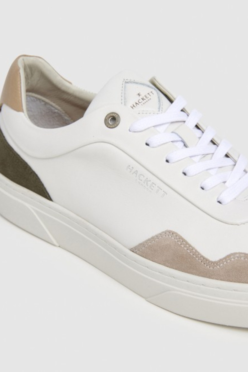 Tenisky Hackett London Hackney Delta Caramel Beige