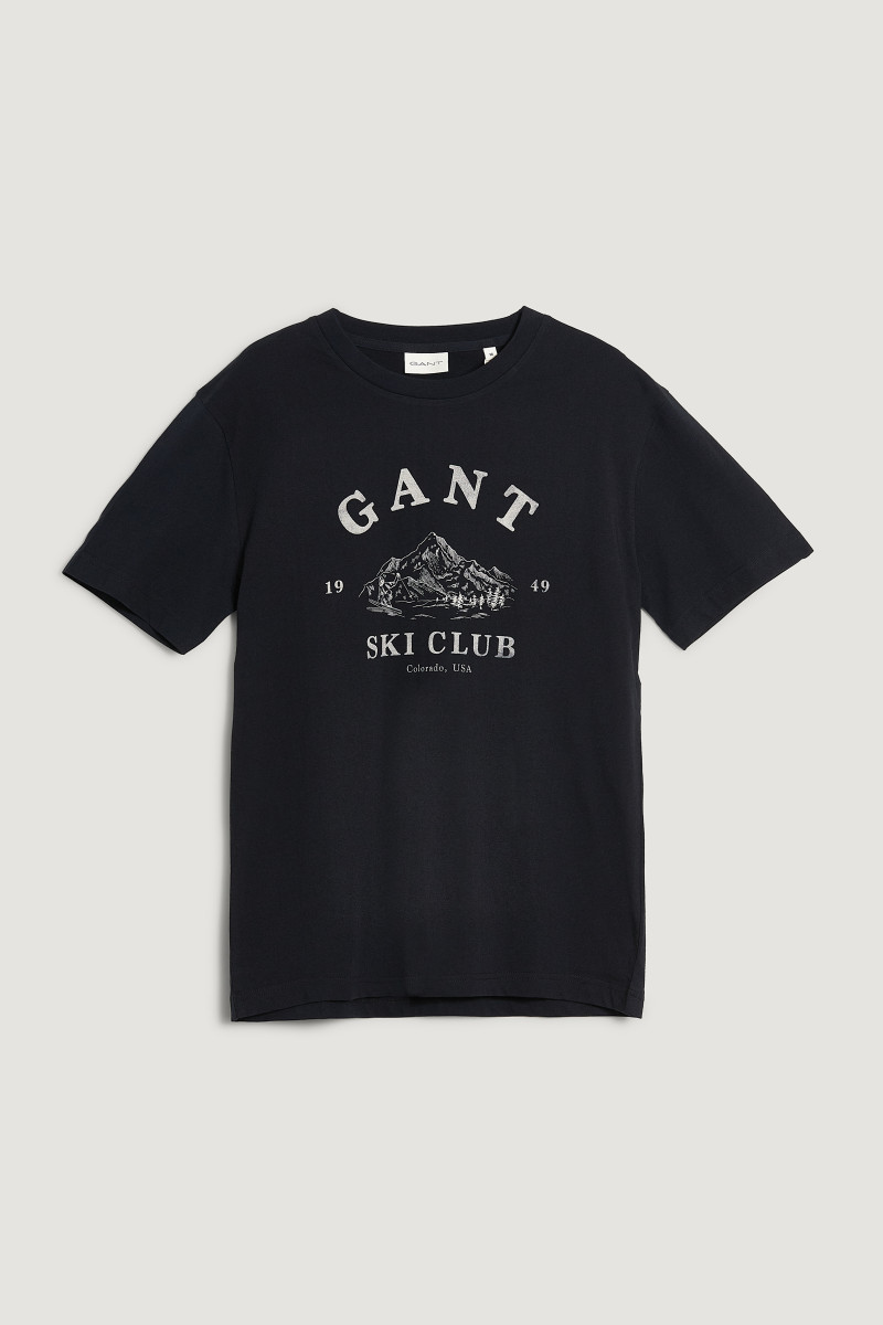 TRIČKO GANT GRAPHIC SS T-SHIRT BLACK
