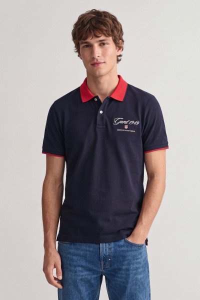POLOKOŠEĽA GANT GRAPHIC SS PIQUE POLO - Fotografia č. 1
