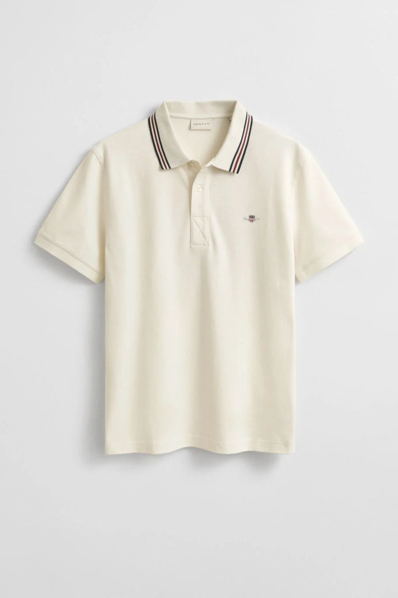 POLOKOŠILE GANT COLLAR TIPPING SS POLO CREAM