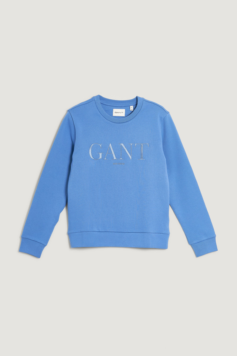 E-shop MIKINA GANT TONAL GRAPHIC C-NECK SWEAT FADED DENIM