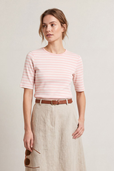PÓLÓ GANT SLIM STRIPED 1X1 RIBBED SS T-SHIRT - Kép 1