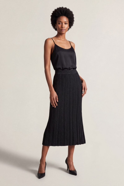SUKŇA GANT METALLIC RIBBED KNIT SKIRT - Fotografia č. 1