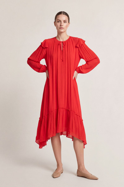 RUHA GANT MAXI VISCOSE FRILL DRESS - Kép 1