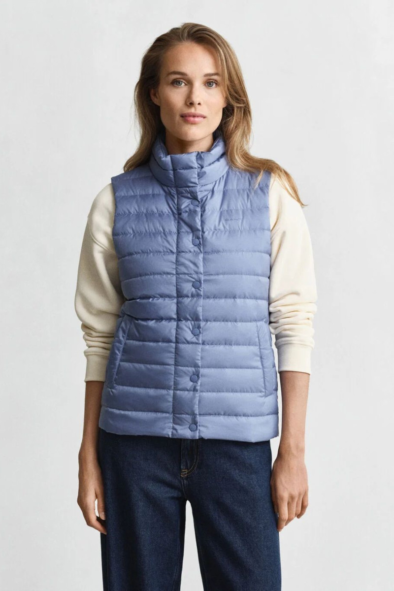 VESTA GANT LIGHT DOWN VEST FADED DENIM