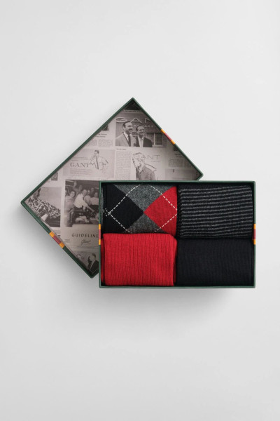 ZOKNI GANT ARGYLE AND STRIPE SOCKS 4-PACK GB - Kép 1
