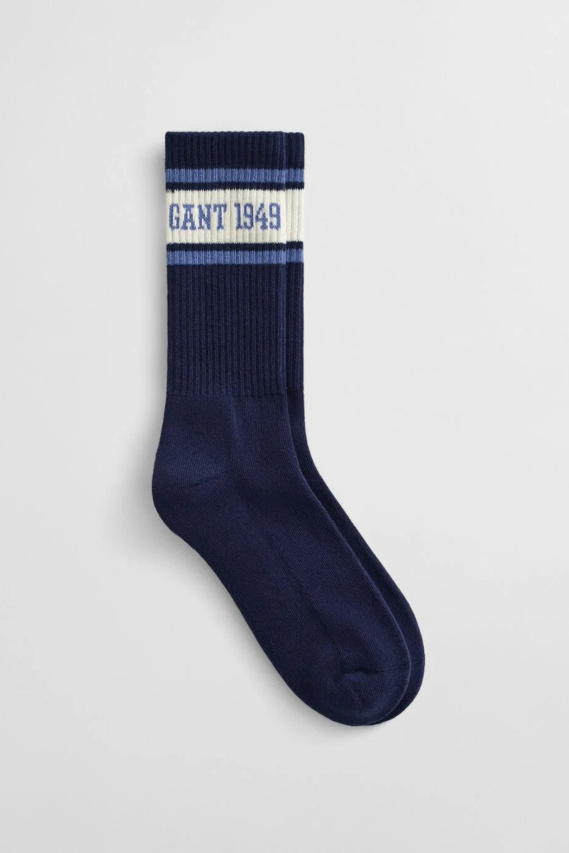 E-shop PONOŽKY GANT LOGO STRIPE SPORT SOCKS CLASSIC BLUE
