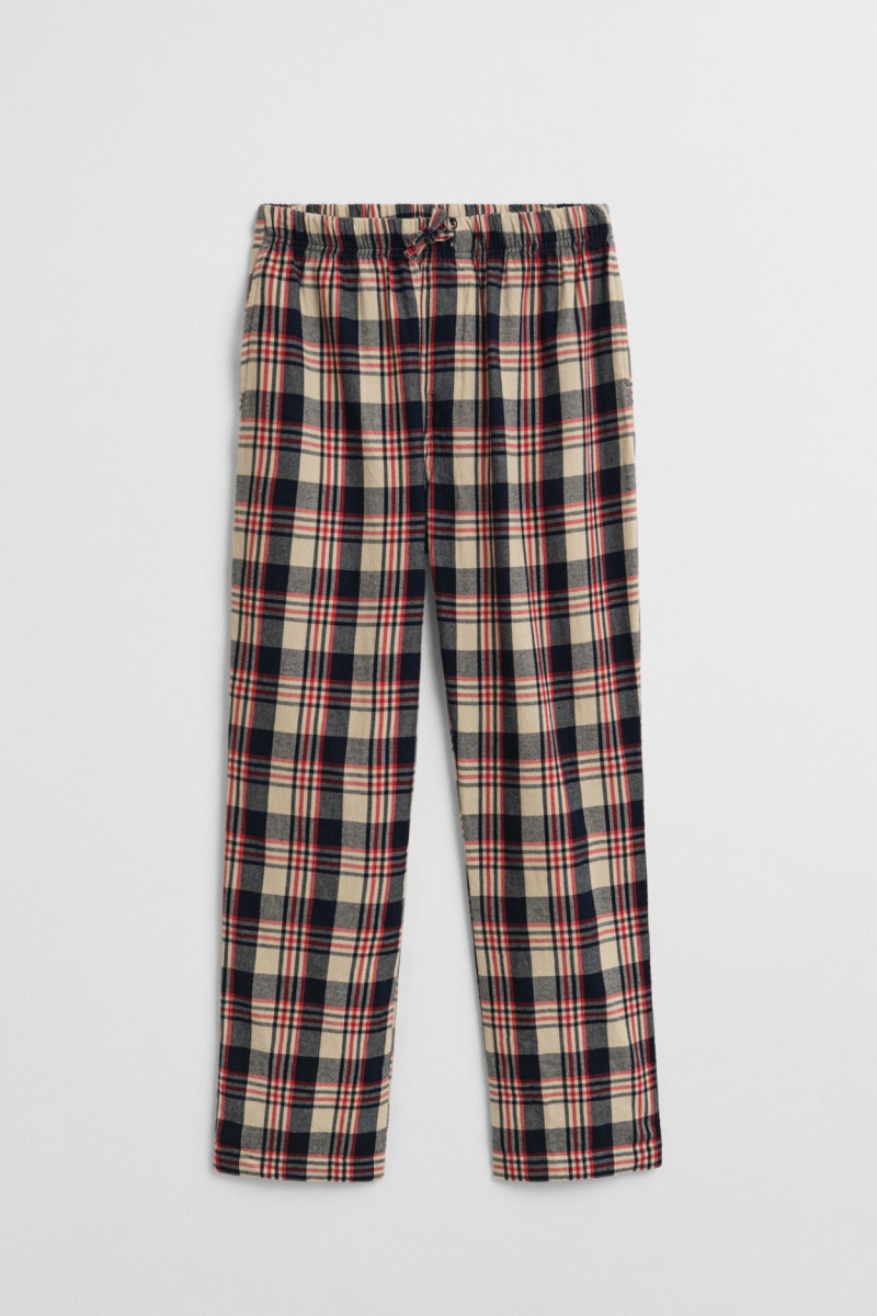 PYŽAMOVÉ KALHOTY GANT FLANNEL CHECK PAJAMA PANTS RUBY RED