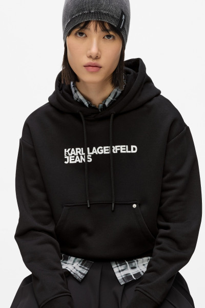 MELEGÍTŐ FELSŐ KARL LAGERFELD JEANS KLJ REG LOGO HOODIE - Kép 4