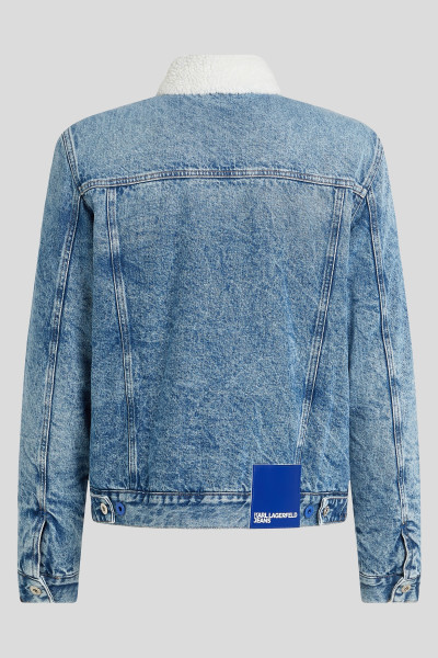 BUNDA KARL LAGERFELD JEANS KLJ REG SHEARLING DENIM JACKET - Fotografia č. 6