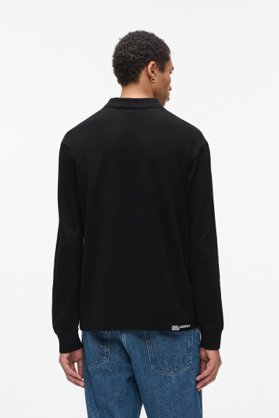 PÓLÓ KARL LAGERFELD JEANS KLJ REG LS PIQUE POLO - Kép 3