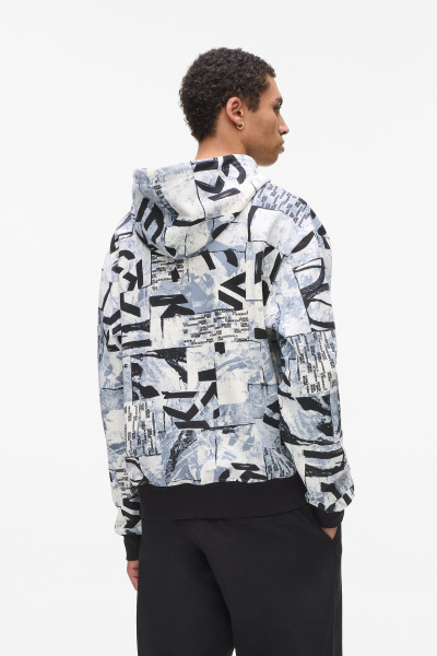 MELEGÍTŐ FELSŐ KARL LAGERFELD JEANS KLJ RELAXED AOP HOODIE - Kép 3