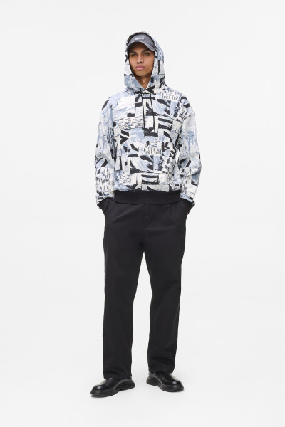 MELEGÍTŐ FELSŐ KARL LAGERFELD JEANS KLJ RELAXED AOP HOODIE - Kép 2