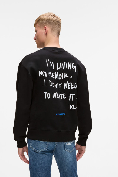 MELEGÍTŐ FELSŐ KARL LAGERFELD JEANS KLJ RELAXED KARLISM SWEAT - Kép 3