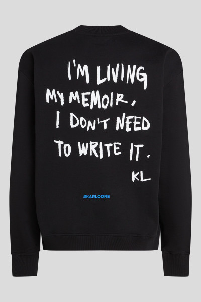 MELEGÍTŐ FELSŐ KARL LAGERFELD JEANS KLJ RELAXED KARLISM SWEAT - Kép 6