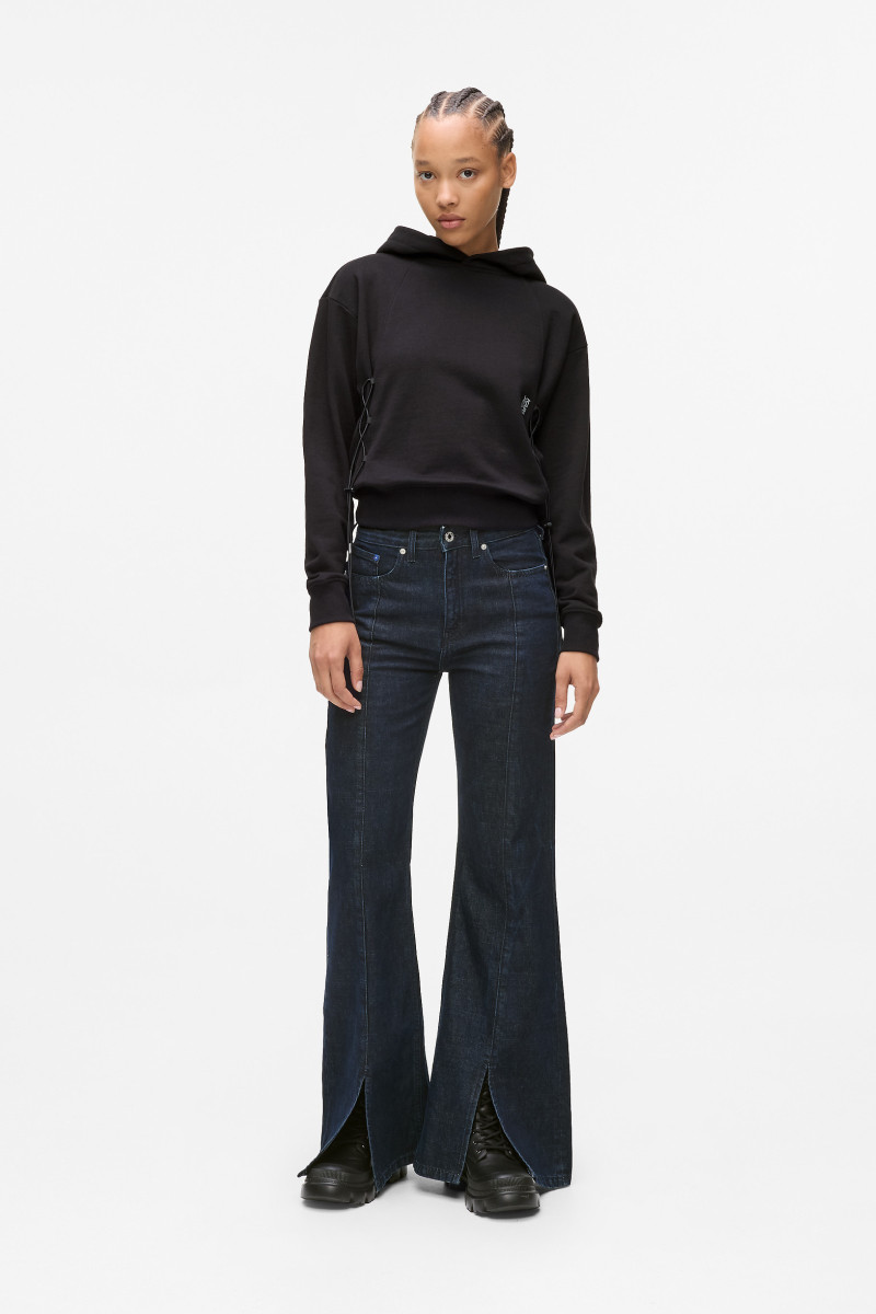 Farmer Karl Lagerfeld Jeans Klj Hr Flared Denim W/Slit Rinse Blue
