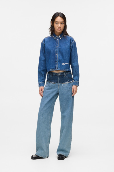 FARMER KARL LAGERFELD JEANS KLJ MR RELAXED BLOCKED DENIM - Kép 1