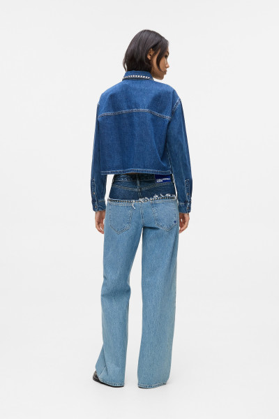 FARMER KARL LAGERFELD JEANS KLJ MR RELAXED BLOCKED DENIM - Kép 2