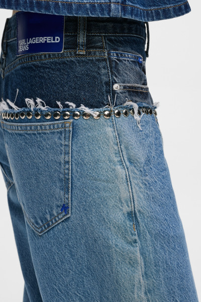 FARMER KARL LAGERFELD JEANS KLJ MR RELAXED BLOCKED DENIM - Kép 4