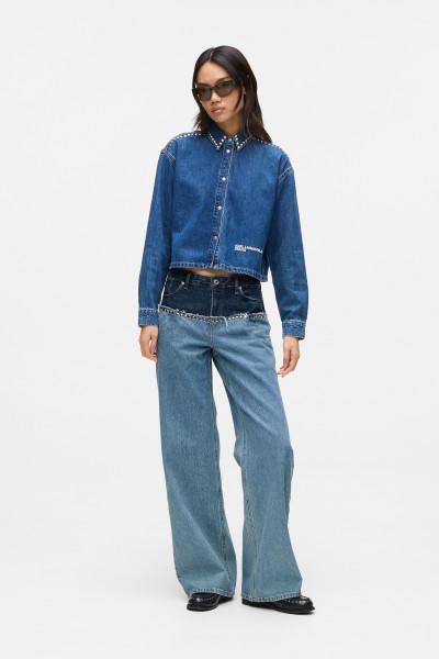 FARMER KARL LAGERFELD JEANS KLJ MR RELAXED BLOCKED DENIM - Kép 3