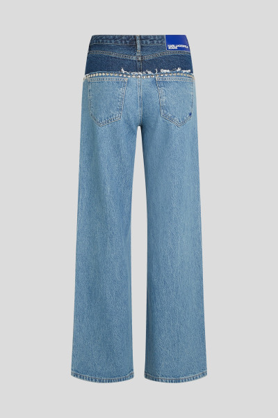 FARMER KARL LAGERFELD JEANS KLJ MR RELAXED BLOCKED DENIM - Kép 6